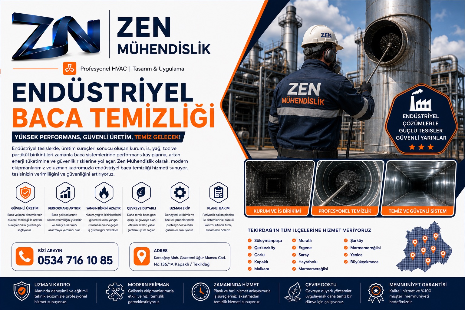Tekirdağ Endüstriyel Baca Temizliği