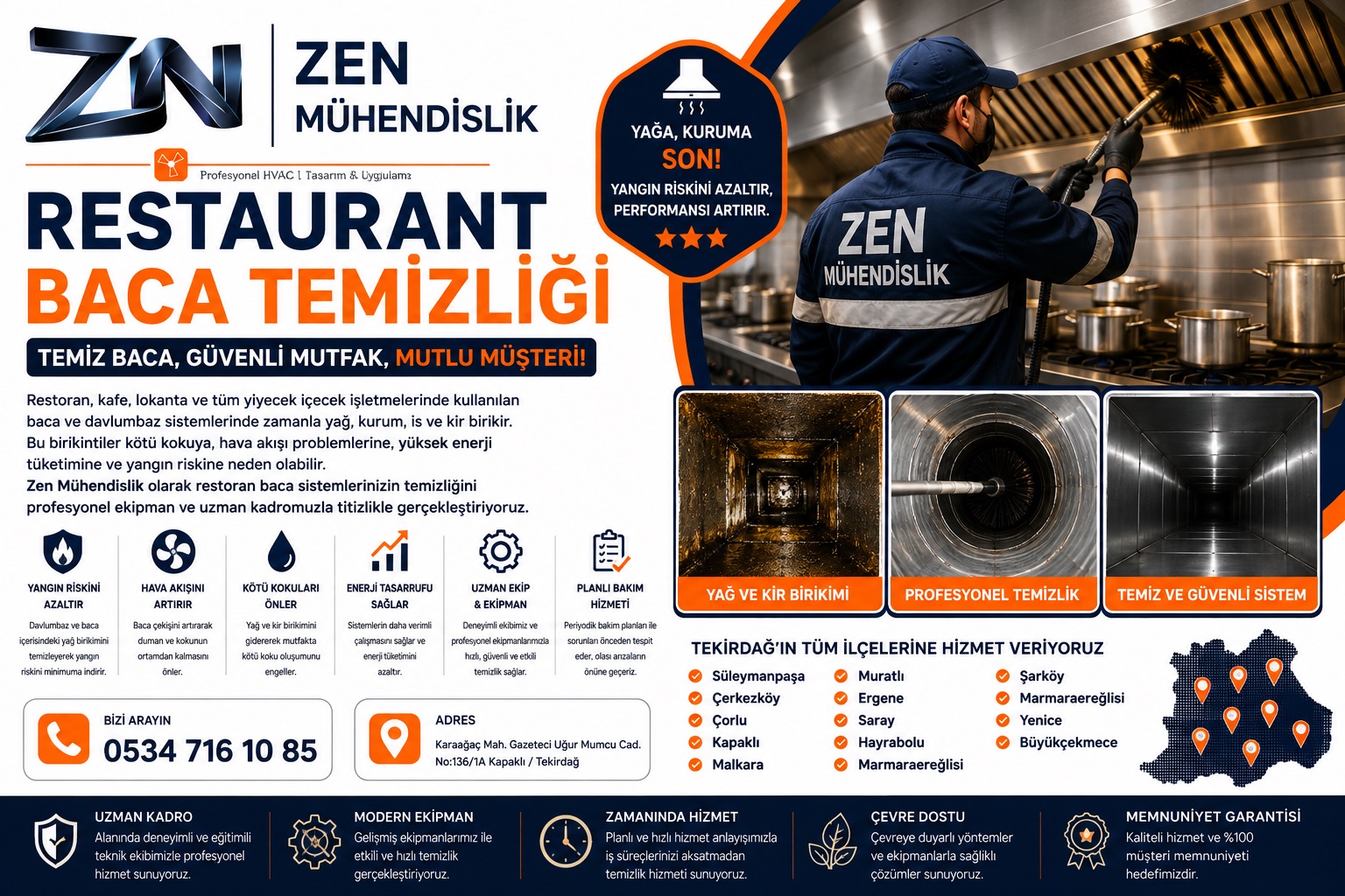 Tekirdağ Restaurant Baca Temizliği