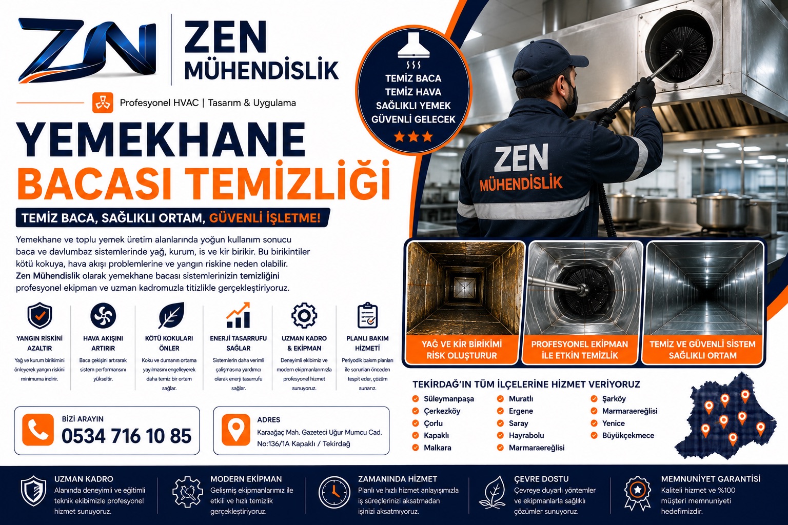 Tekirdağ Yemekhane Bacası Temizliği